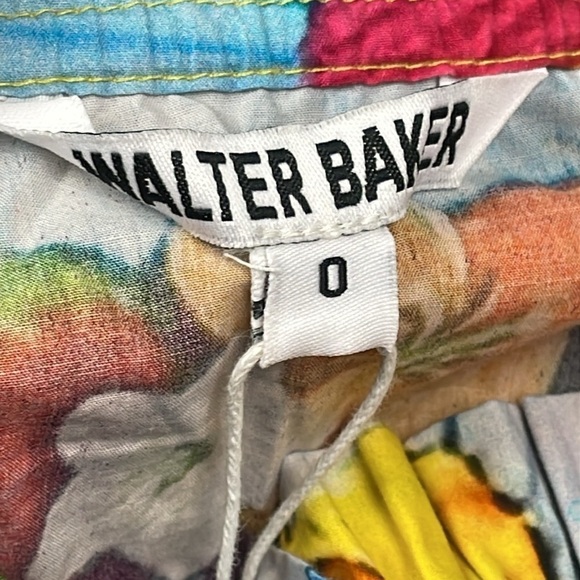 NWT Walter Baker Kylie Puff Sleeve Off the Shoulder Mini Dress Colorful Sz 0 - Picture 6 of 14